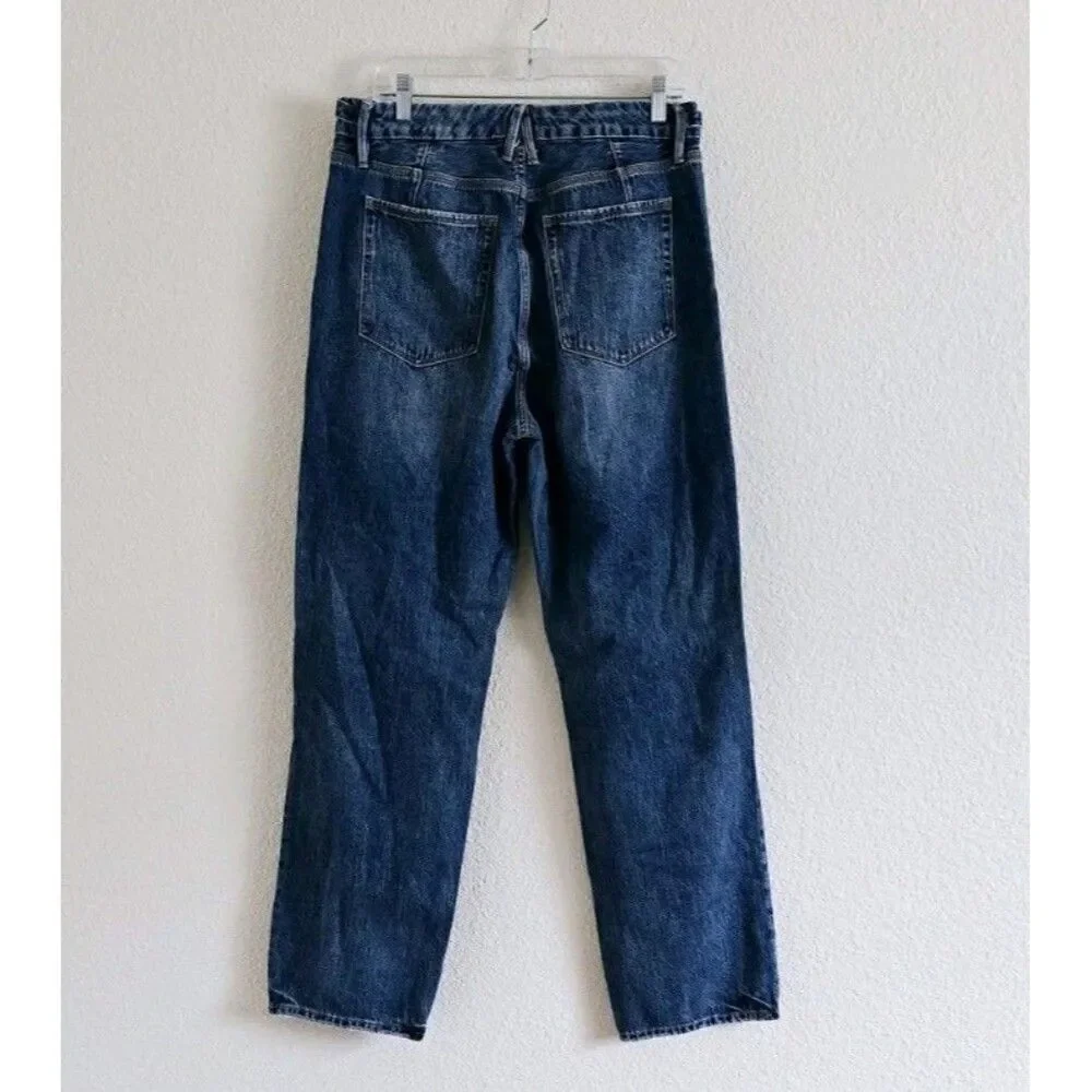 Good American Good 90's Straight Size 12/31 Distressed Baggy Jeans - Picture 6 of 12